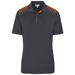 Mens Aerogrid Golf Shirt Orange Front